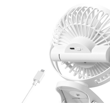 USB Rechargeable Mini Desk Fan with Strong Airflow
