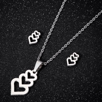Stainless Steel Love Heart Necklaces For Women